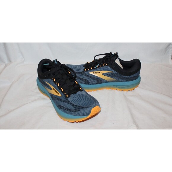 Brooks Men\'s Revel 7 Running Athletic Sneakers Blue Black Orange NEW SZ 9.5 main image 5